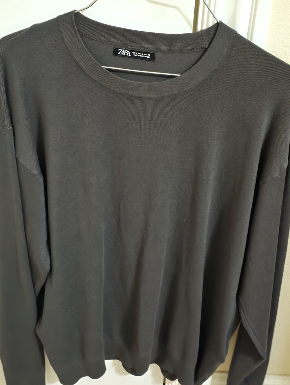 ZARA Men's Charcoal Crewneck Sweater